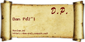 Dan Pál névjegykártya